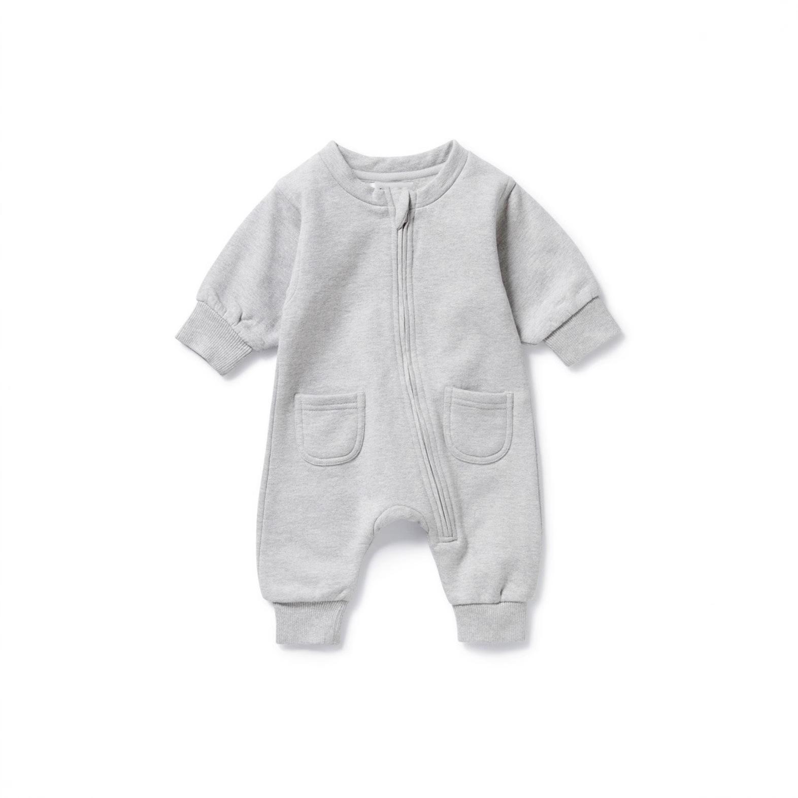 Spring Autumn Solid-color Long-sleeve Baby Onesie