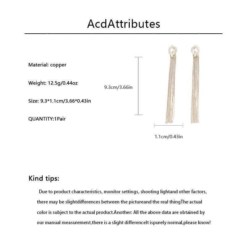 Fashionable Stud Earrings Elegant Long-style For Women