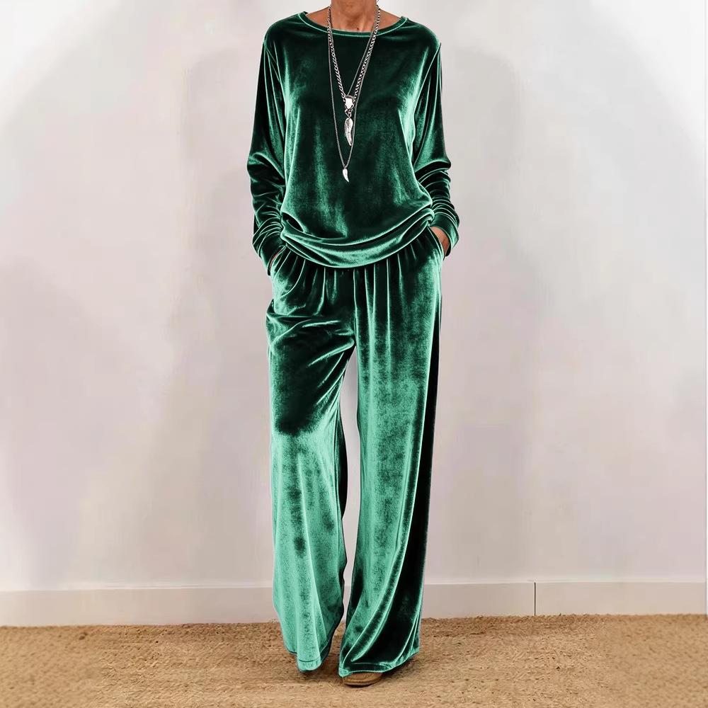 Stylish Minimalist And Relaxed Fit Womens Long Sleeve Set