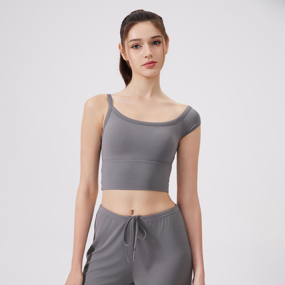 Shockproof Workout Underwear Tight Asymmetric Yoga Vest Casual