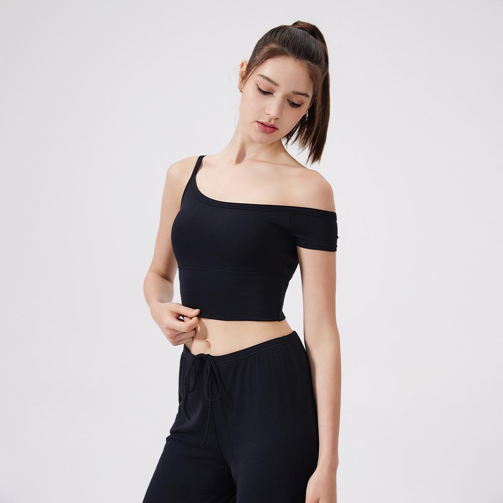 Shockproof Workout Underwear Tight Asymmetric Yoga Vest Casual