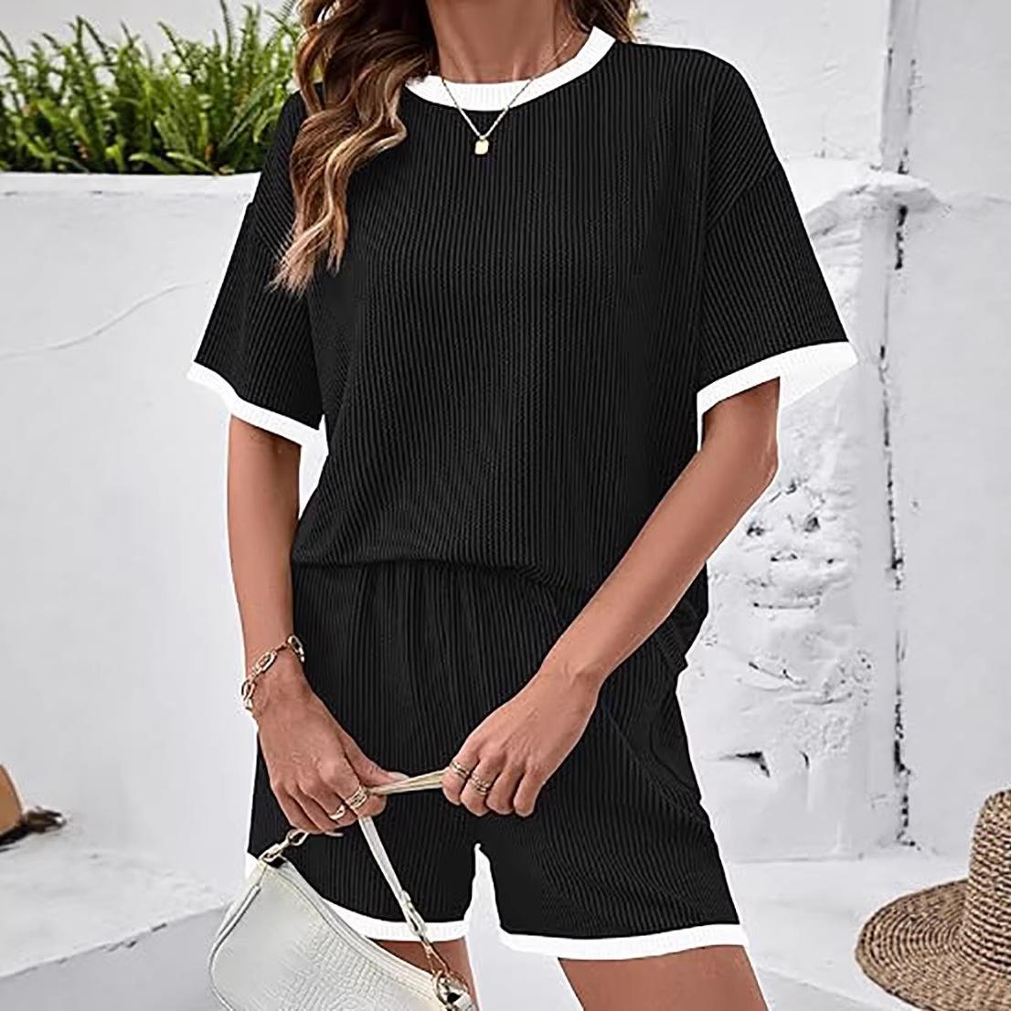 Women's Summer New Striped Casual Set