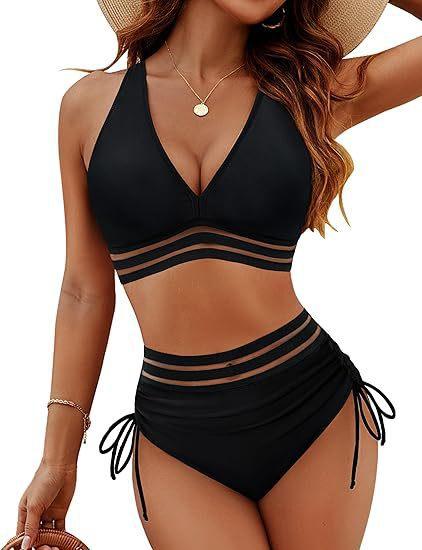 Women's High Waist Bikini Split Suit