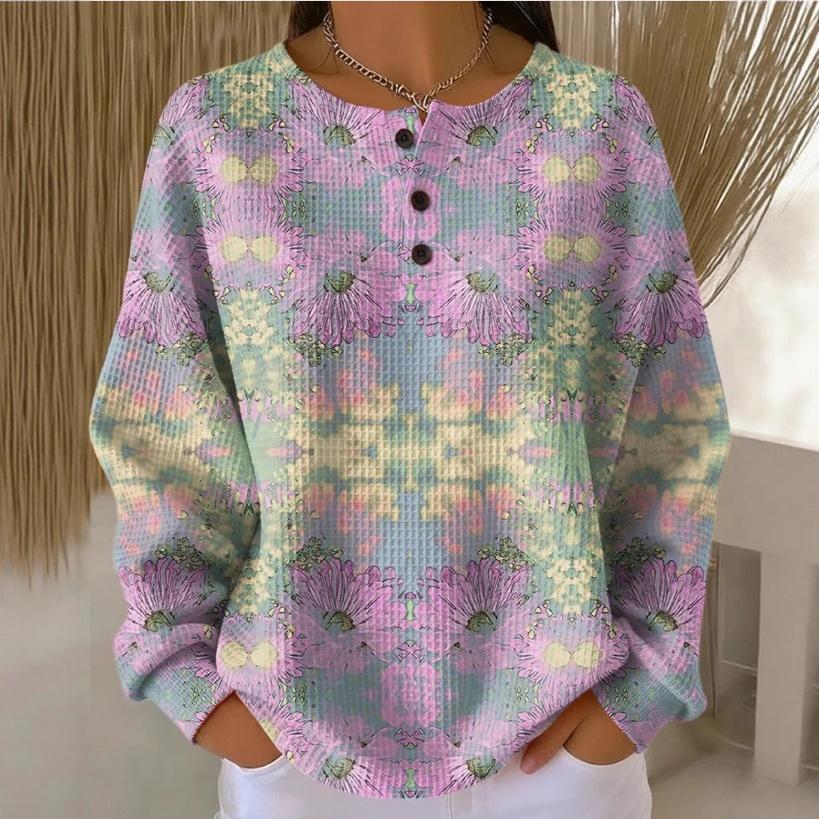 Womens Plaid Pumpkin Floral Butterfly Print Hoodie With Buttons