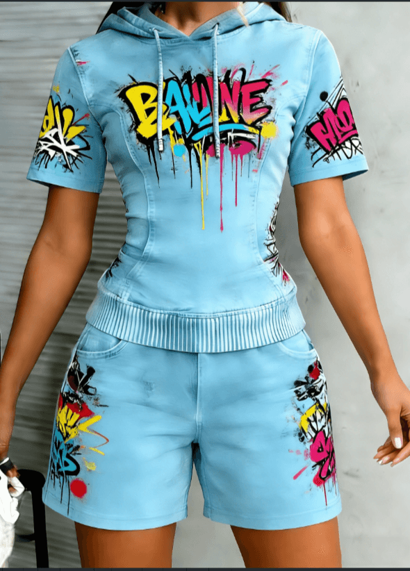 Trendy And Cool Manifesto T-shirt And Shorts Set
