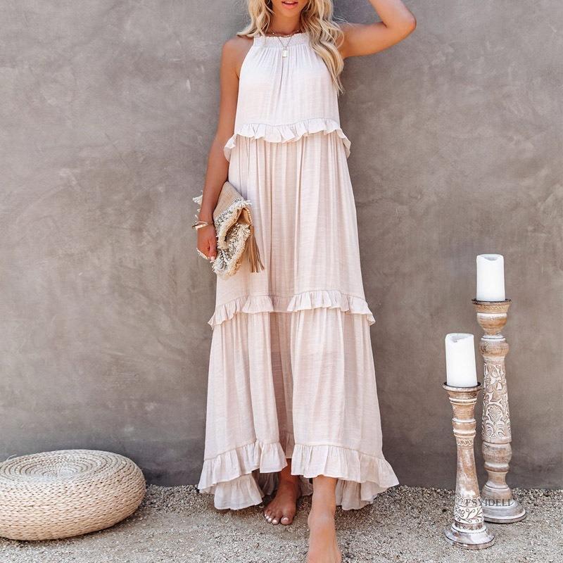 Hot New Summer Women's Elegant Maxi Tiered Dress