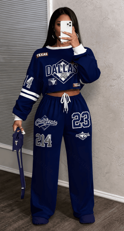 Solid Color Casual Suit Women's Loose Slim Fit Two-piece Set