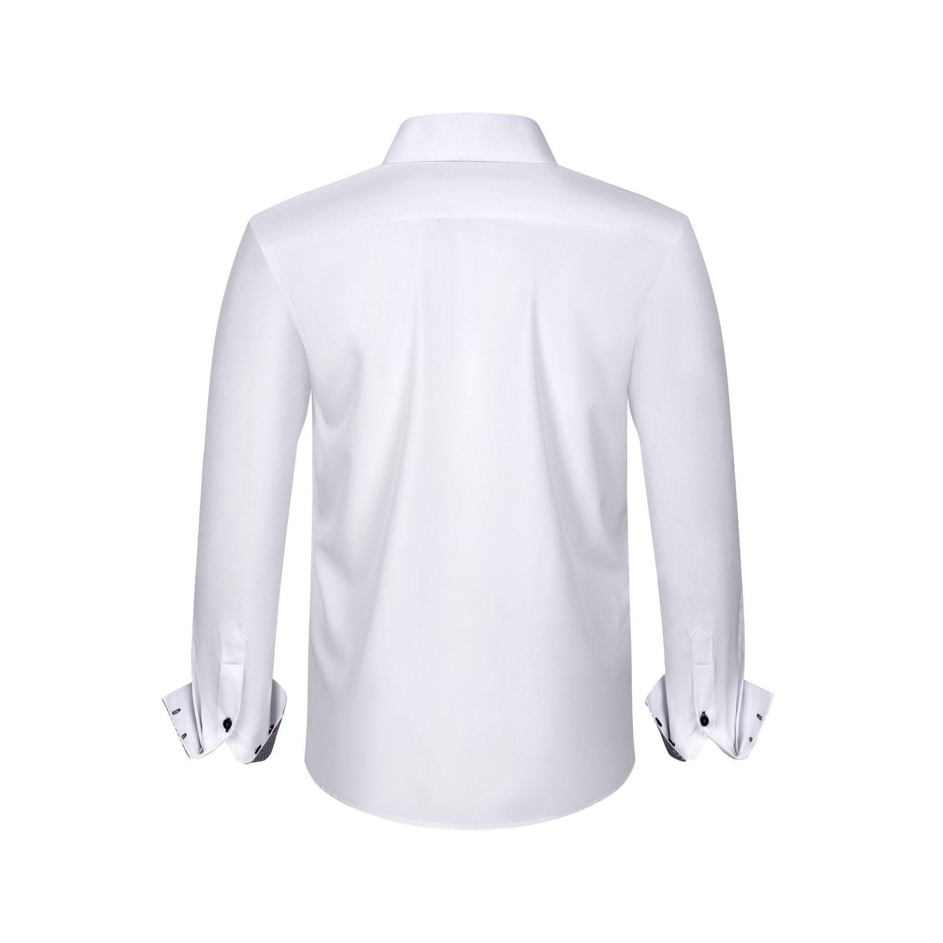 Mens Four-Way Stretch Polka-Dot Colorblock Shirt