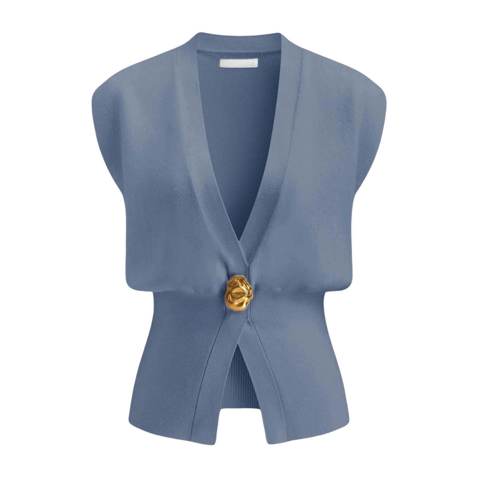 Women's Fashion V-neck Button Sweater Cardigan