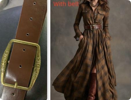 No 3 Khaki / L / With belt