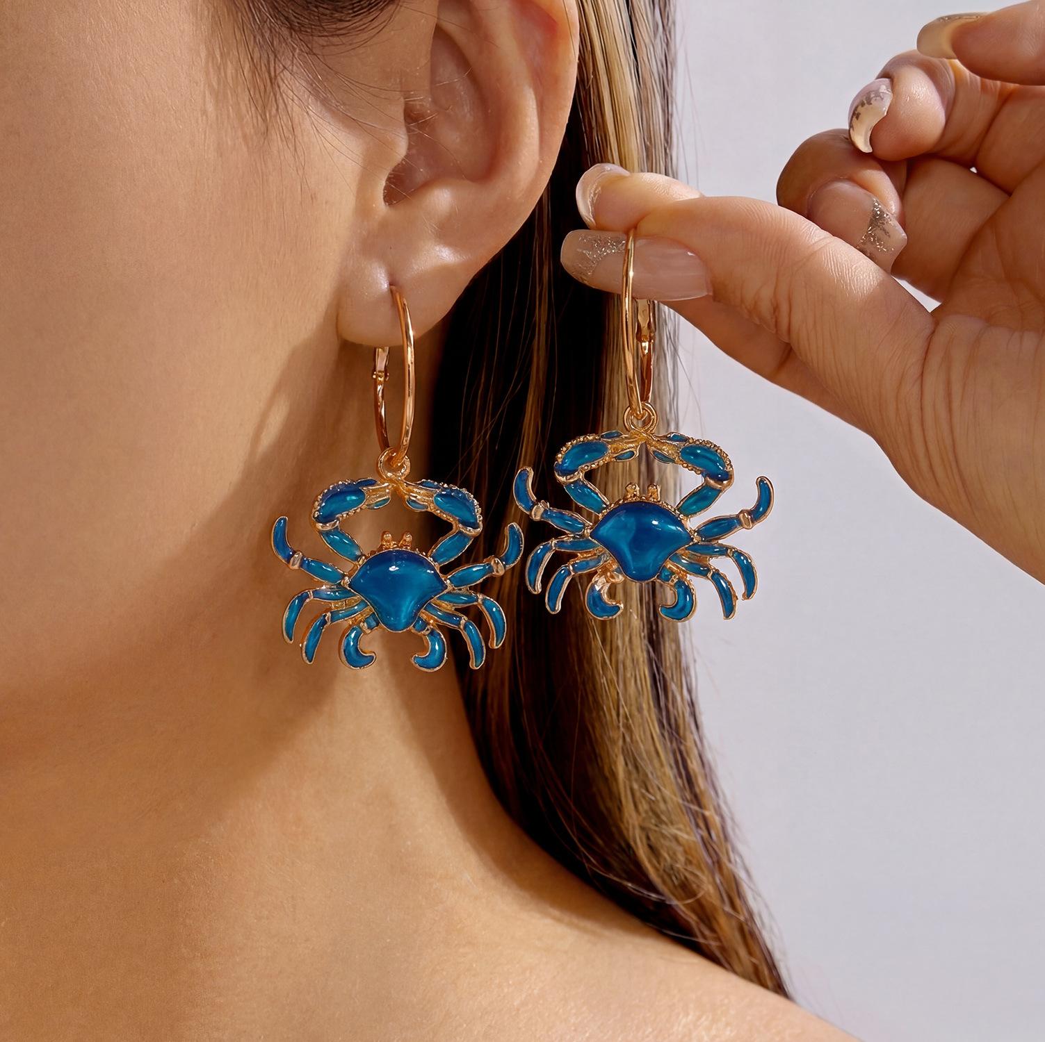 Crab Stud Earrings For Women