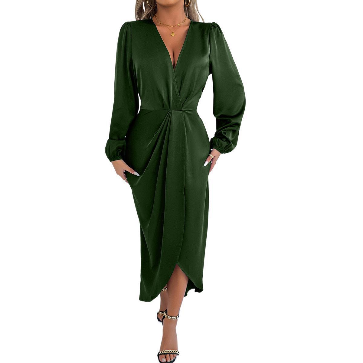 Satin European And American Style Dress High-grade