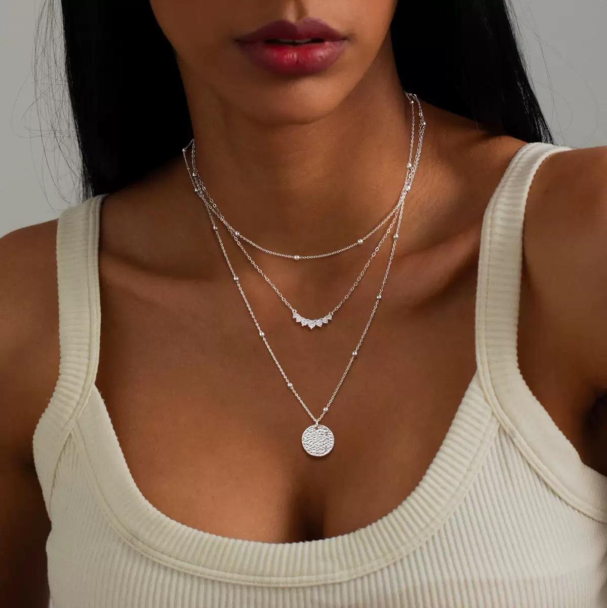 Stylish Clavicle-length Necklace Elegant And Versatile With Zircon Accents For Women