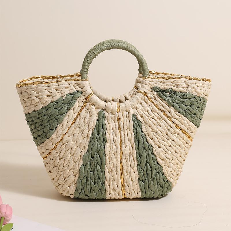 Fresh-style Large-capacity Handheld Straw Woven Bag