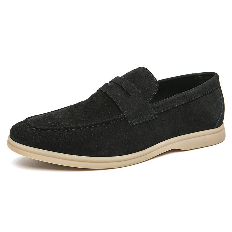 Casual And Stylish Slip-on Mens Leather Flats