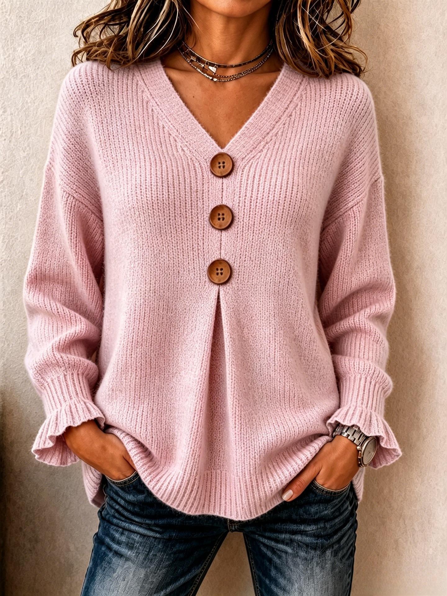 Womens New Sweater With Lace-trimmed Long Sleeves