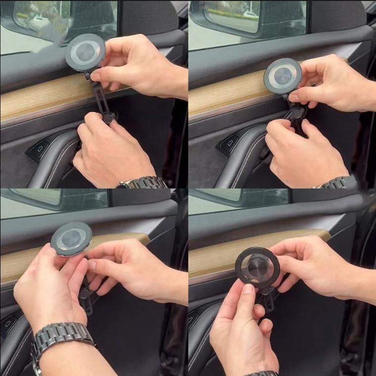 360 Retractable High-quality Alloy Adjustable Door Phone Holder Suitable For Tesla Model 3