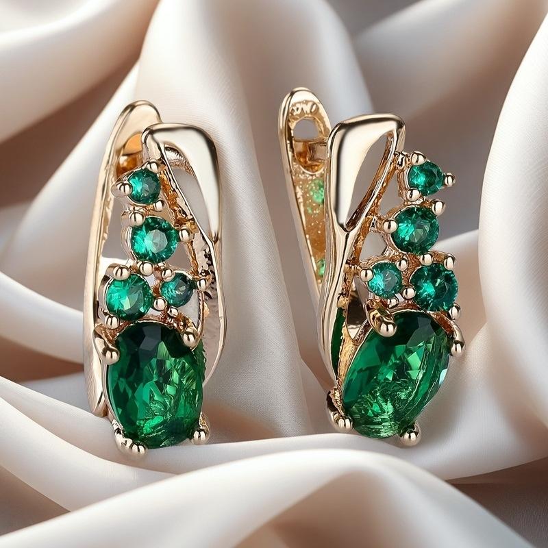 European And American Zircon Elegant Earrings