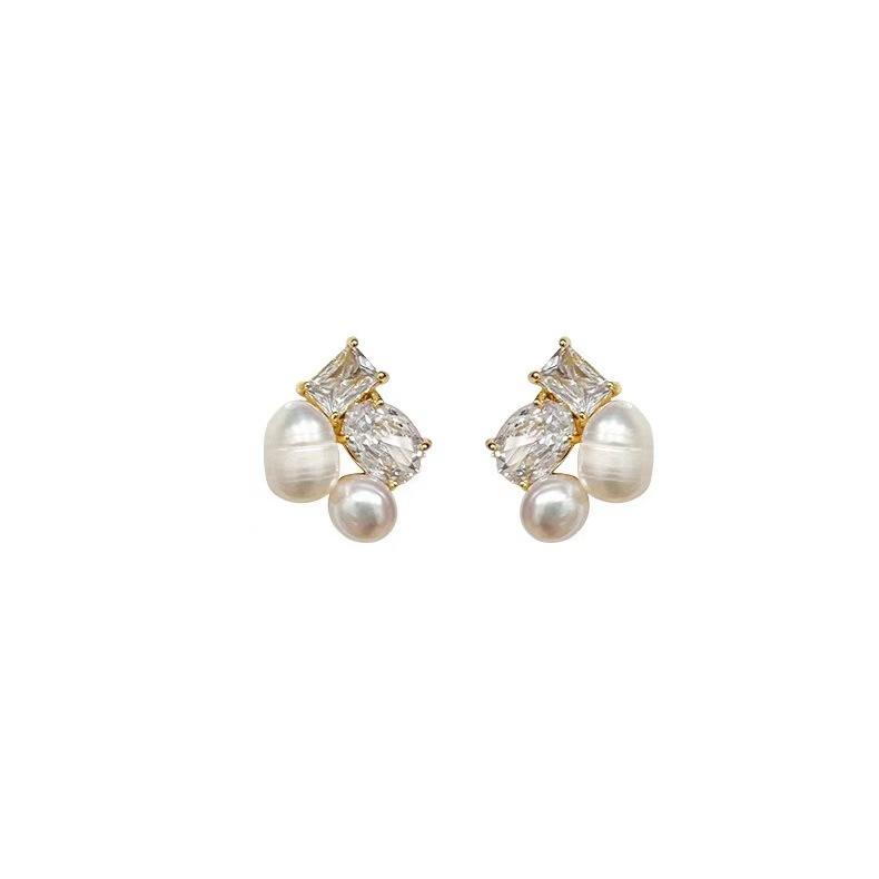 Light Luxury Square Zircon Fashion Earrings