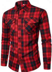 Red And Black Plaid / M