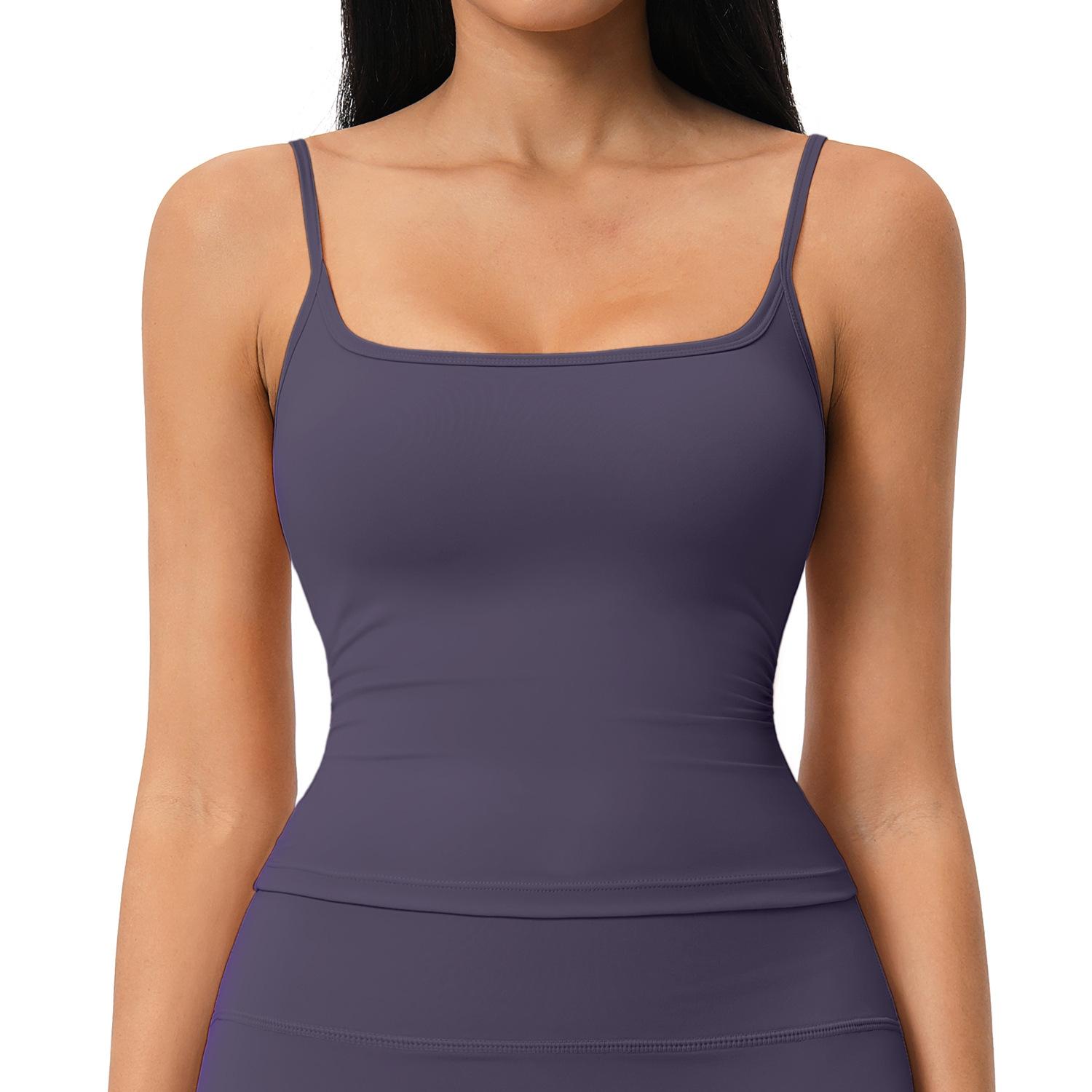 Womens Tight-fitting Padded Quick-drying Sports Top