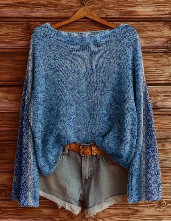 Women's Printed Knitted Sweater