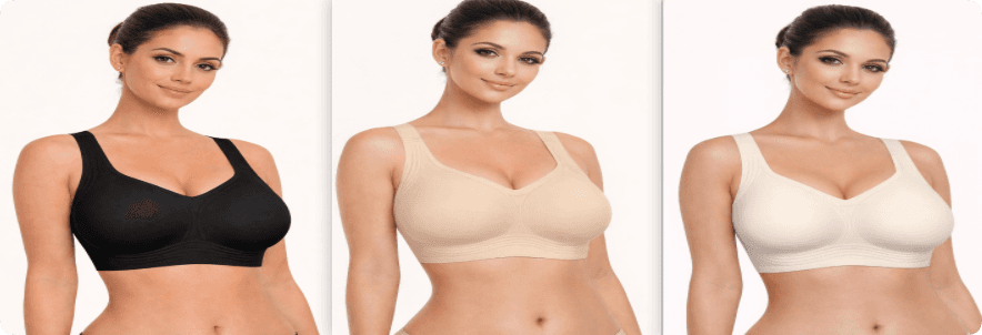 Women Wirefree Bras For Women Full Coverage No Underwire Everyday Bras Comfortable Wireless Padded Jelly Bras