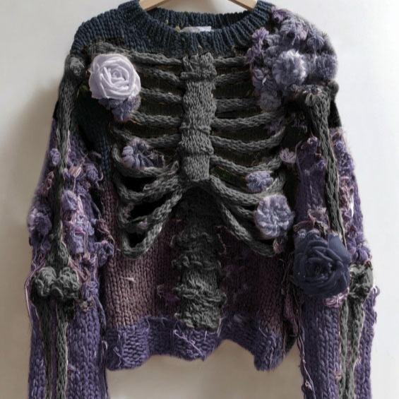 Halloween Bestseller 3D Digital-Print Womens Crew-Neck Loose Sweater