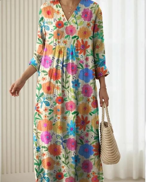 Large Size Women's Shirt Short Sleeved Dress
