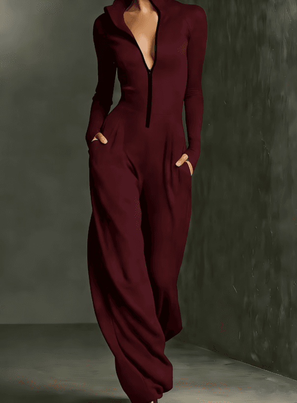 High-end Slim-fit Drape Jumpsuit