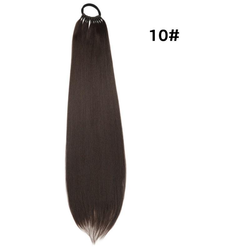 Wig Ponytail 60 Cm Long Straight Synthetic Ponytail Extension Made Of Heat-resistant Fiber