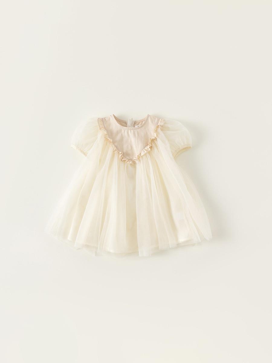 Solid-color Children's Princess Puffy Dress