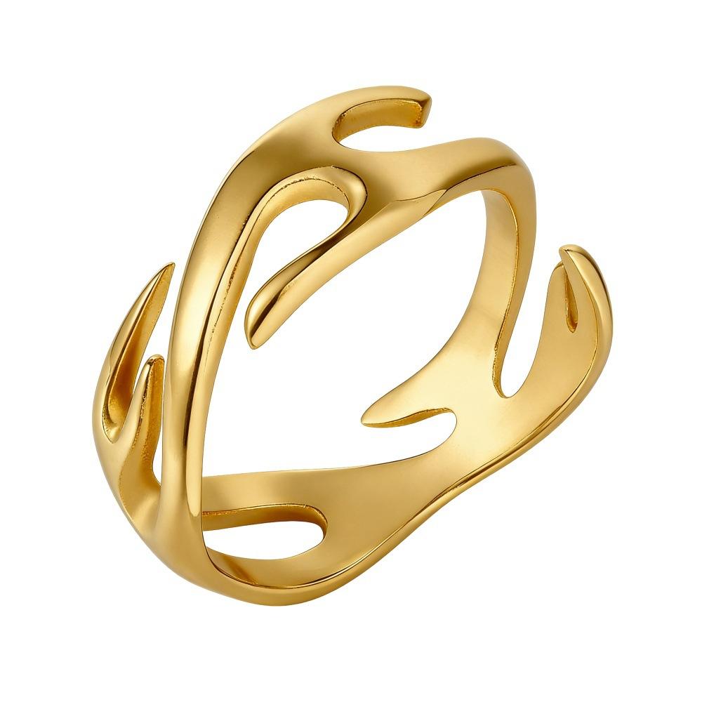 Mens Personalized Retro Flame Totem Ring
