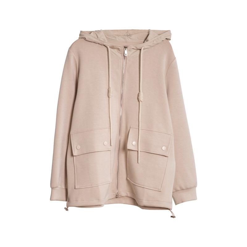 Womens Fashionable Casual Loose-fitting Cropped Jacket