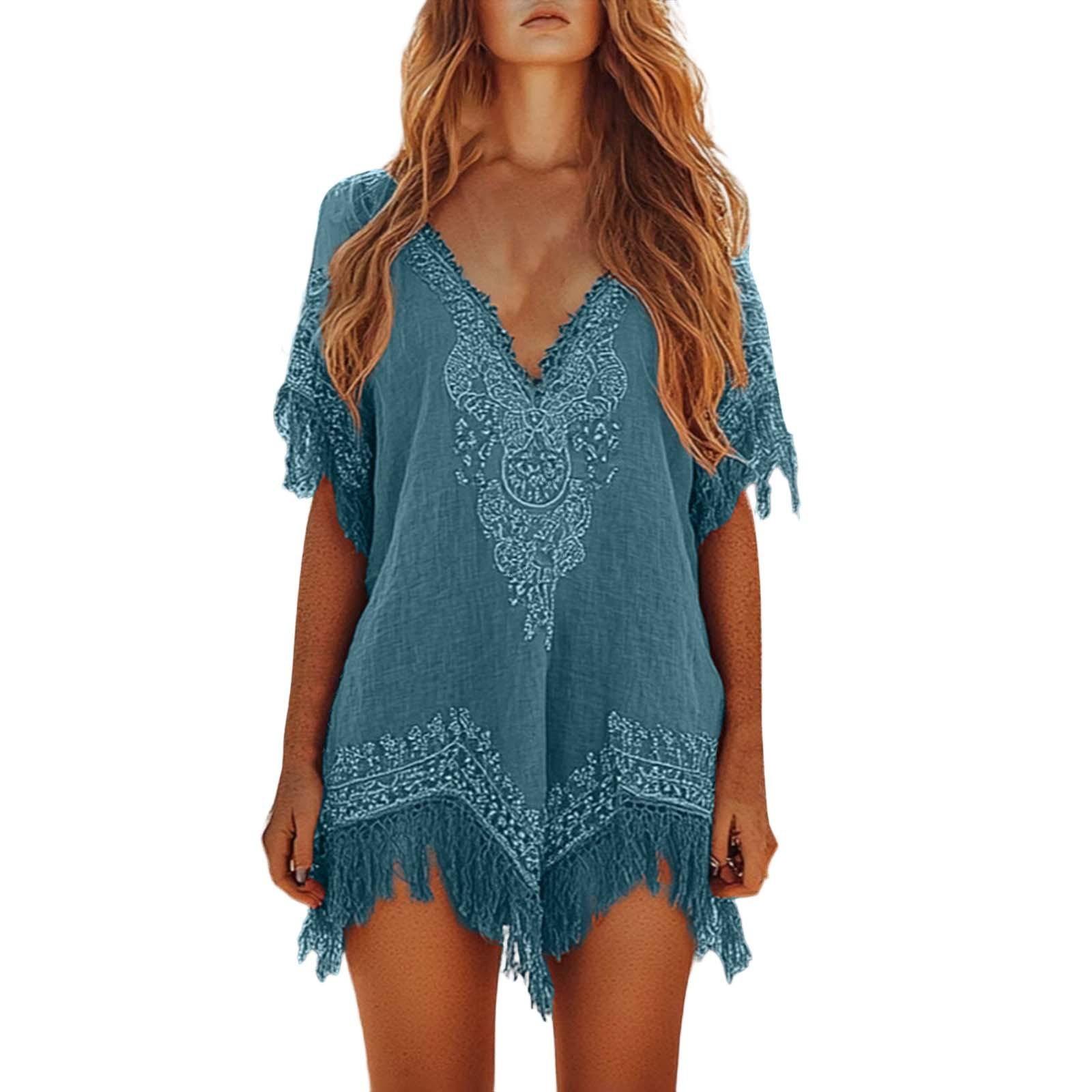 Women's Fashion Summer Tassels Loose-fitting Dress