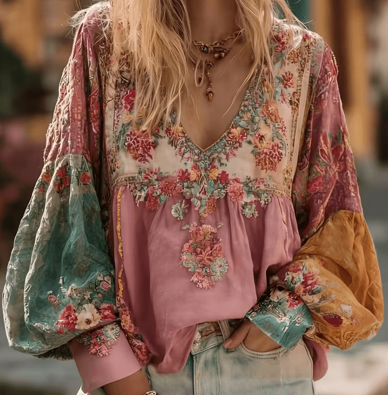 Vintage Hooded Jacket Versatile Lace-up Printed Sweatshirt