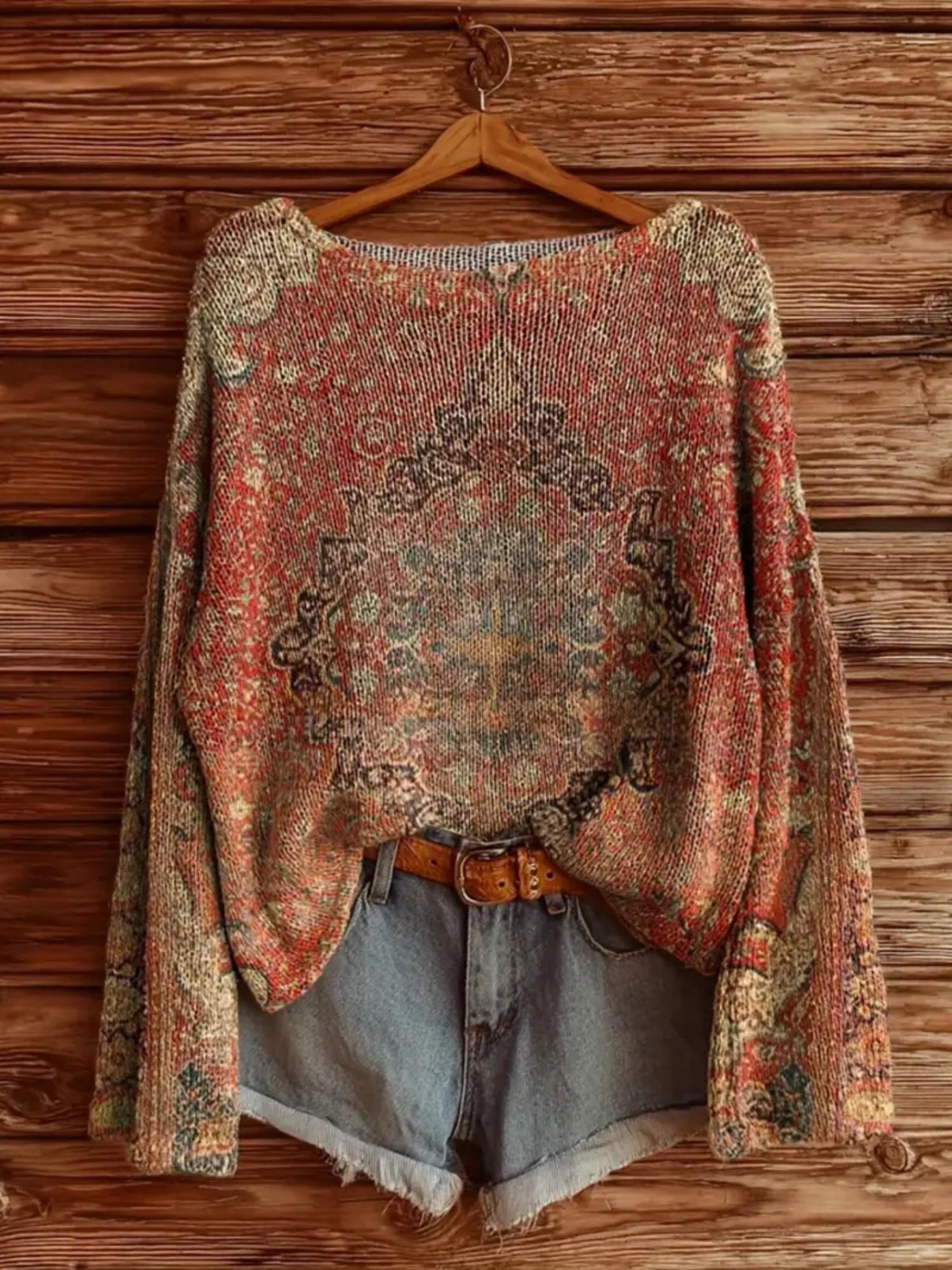 Solid-color Polyester Printed Top For Women