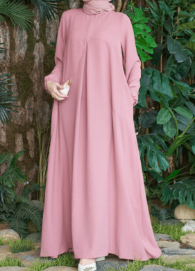 Women's Solid Color Simple Long-sleeved Loose-fitting Elegant Dress
