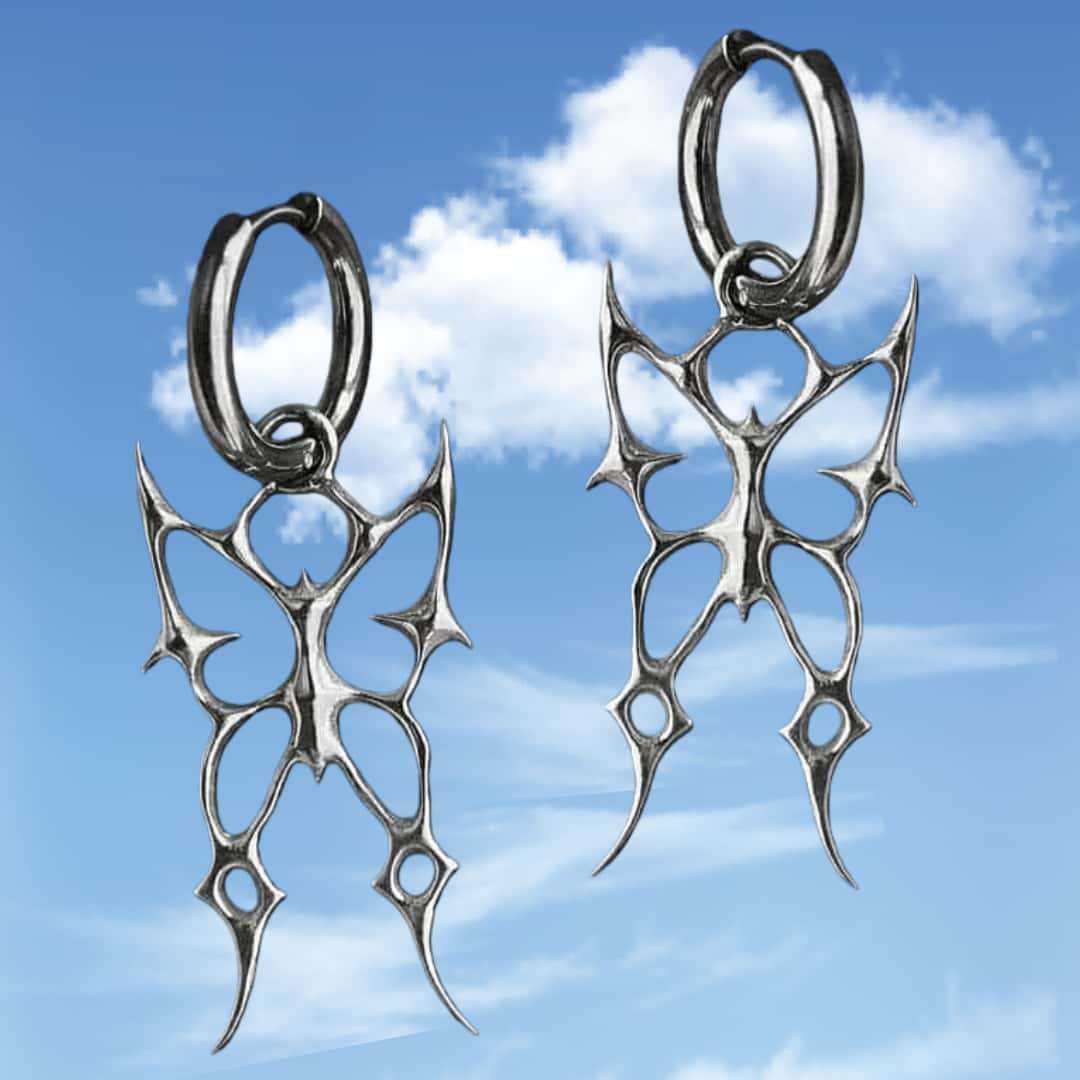 New Thorns Butterfly Spiked Ear Clips For Men And Women