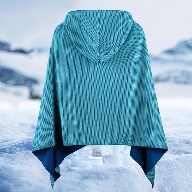 Dry Beach Towel Water-absorbent Sun-protection Shawl With Hood Bathrobe