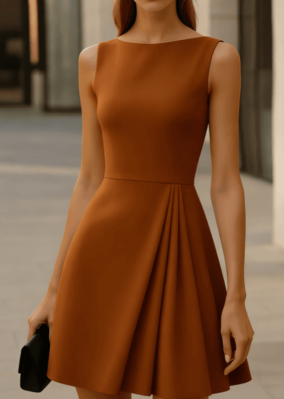 Off-the-shoulder Sleeveless Fitted Waist Short Dress