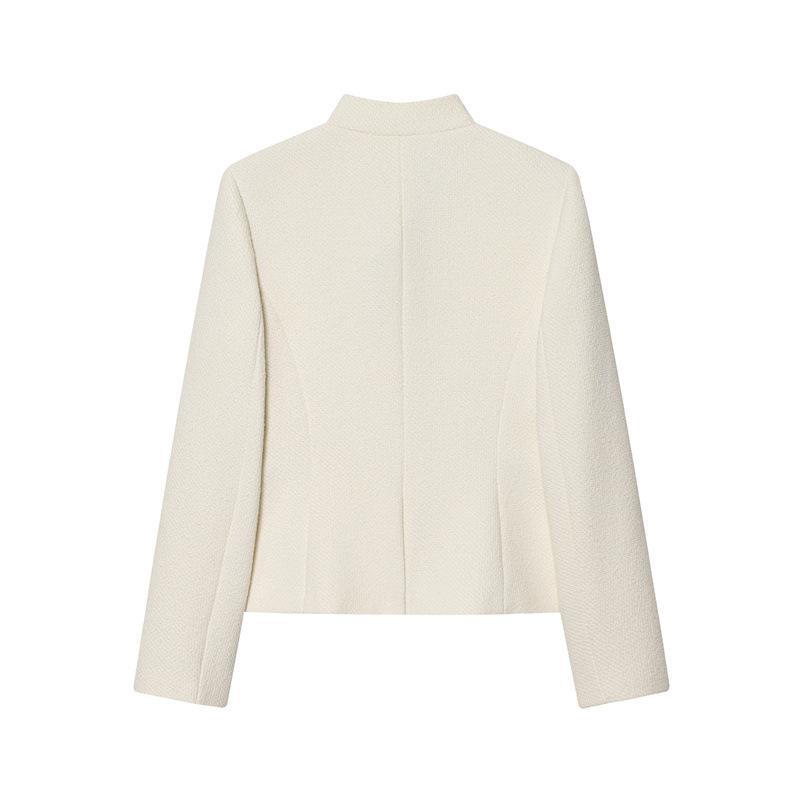 Womens Fashion Elegant Long-sleeve Stand-collar Coat