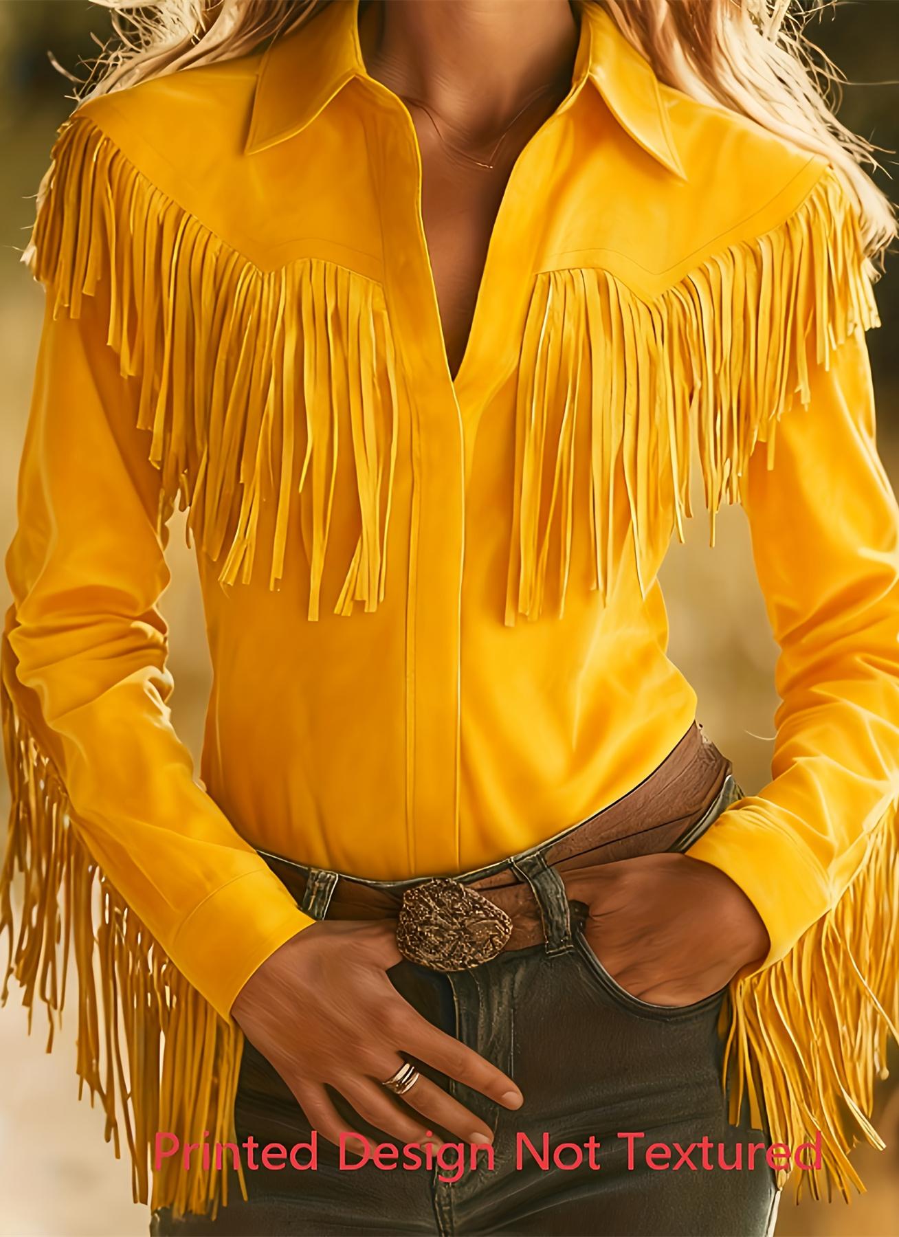 Tassel Decorative Casual Jacket Lapel Cardigan