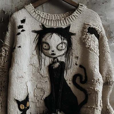 Womens Round-Neck Sweater For FallWinter In European And American Styles