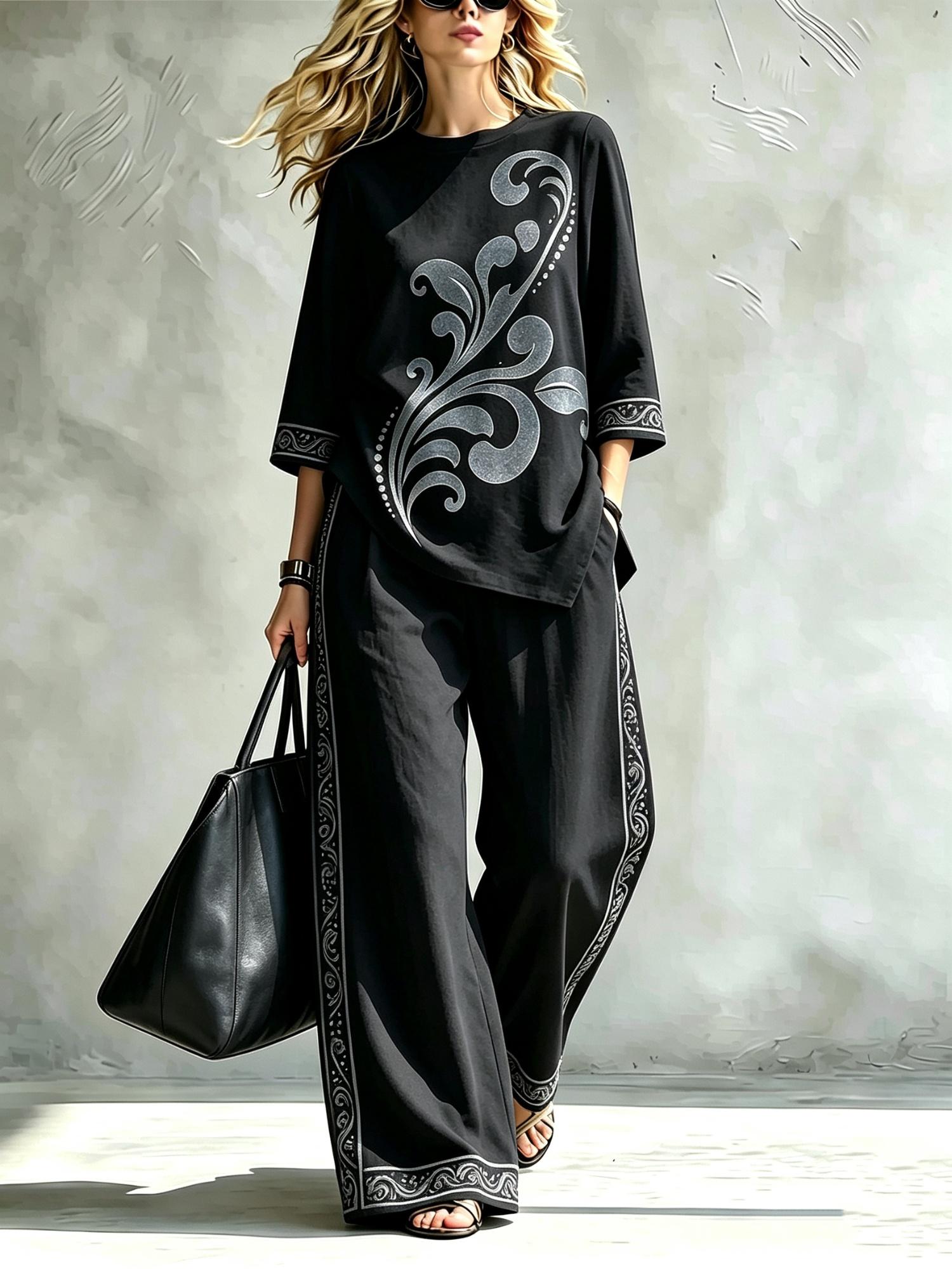Summer Women's Blouse Set