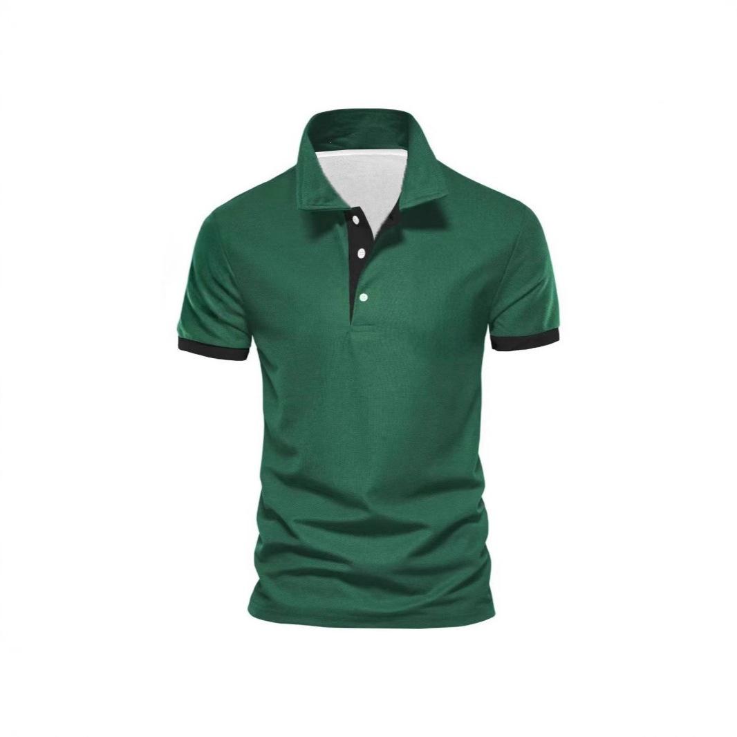 Stylish Mens Short-sleeve Digital 3D-printed Color-block Shirt