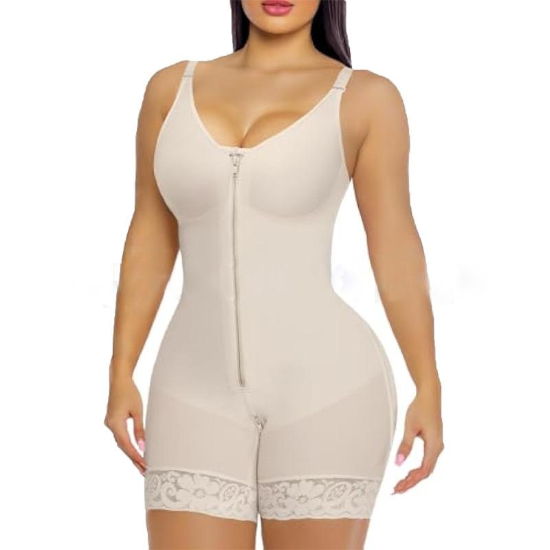 Mesh Bag Chest Corset Leotard Belly Contracting Hip Lifting Crotch Zipper Corset