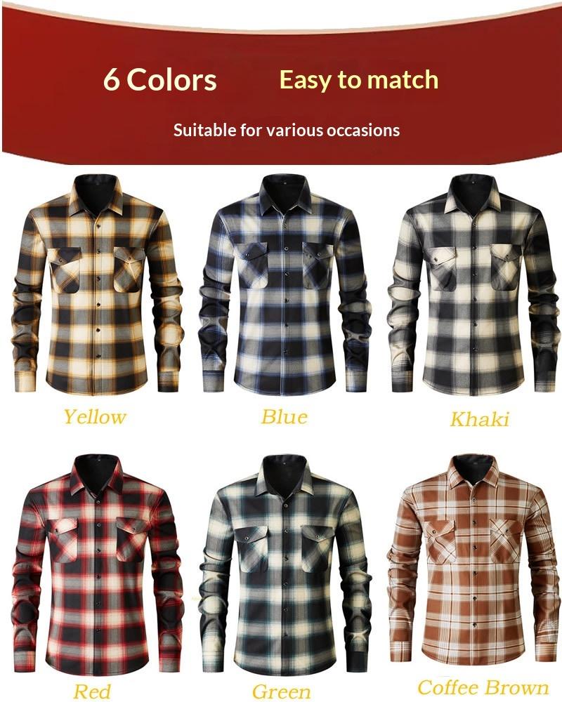 Mens Fashionable Casual Cotton-Quilted Long-Sleeve Cardigan