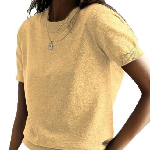 Round Neck Short Sleeve Thin Loose Casual Women's Sweater