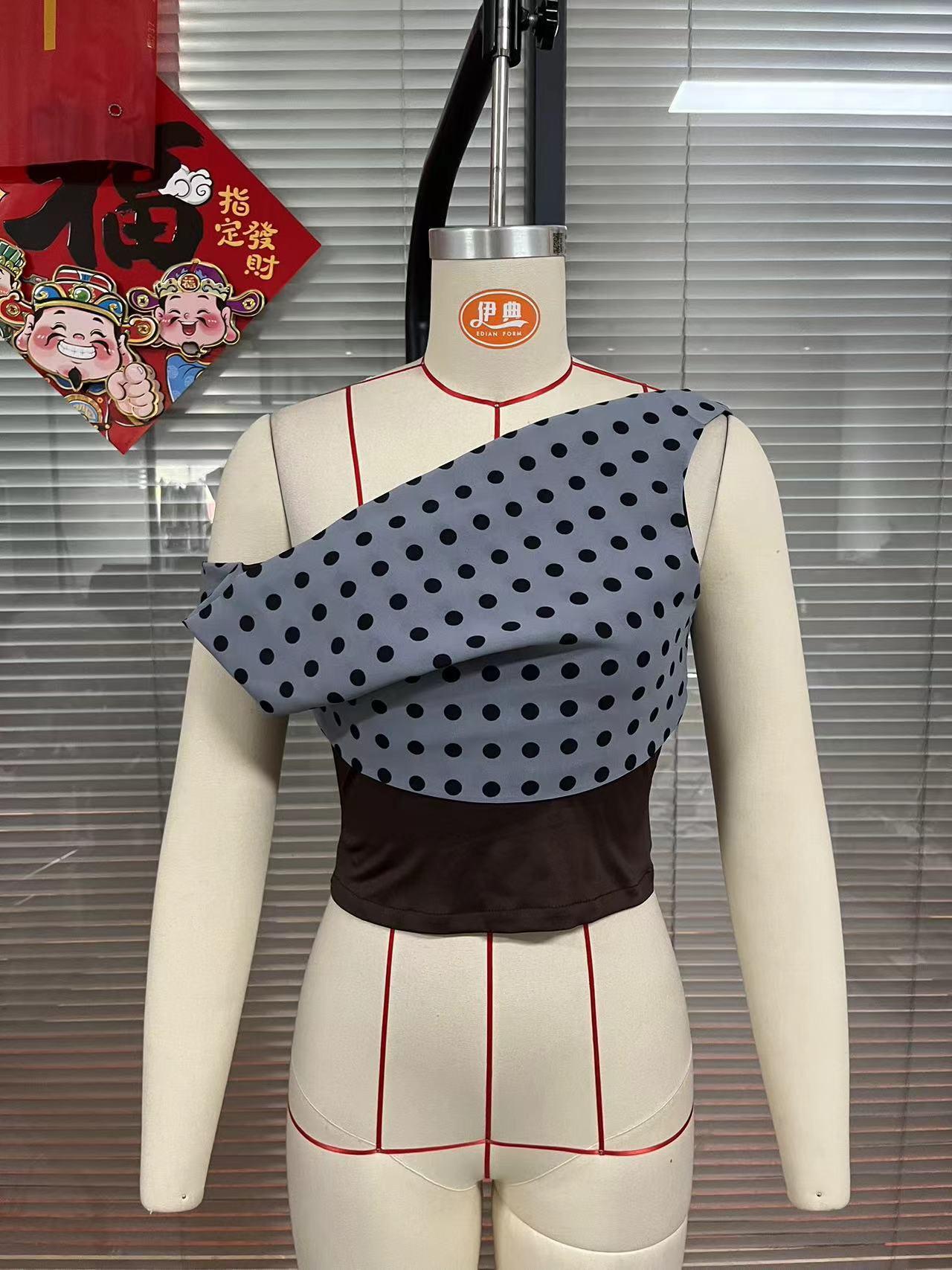 Casual Street Polka Dot Strapless Cool Top